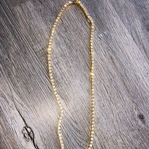 Gold Tennis Chain Necklace